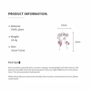 Spécifications détaillées sur la longueur et les matériaux de ces boucles d'oreilles à fleurs rose