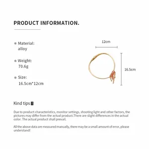 Detailed specifications of a leopard pendant metal choker with size and material info