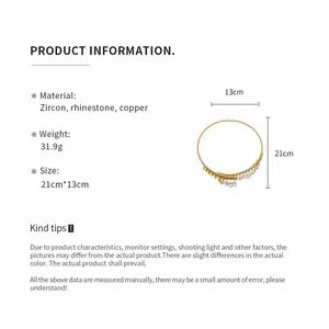 Dettaglio delle specifiche del prodotto per collana choker con strass e zirconi
