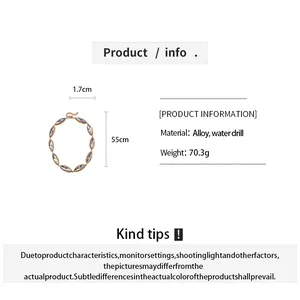 Detailed product specifications for the elegant oval geometric crystal necklace in alloy