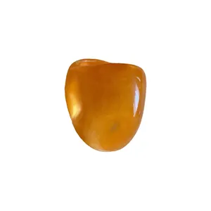 Minimalist chunky orange resin ring with heart-shaped design and candy glossy finish