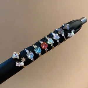 Elegant vintage geometric open rings with sparkling zircon and pearl accents for women