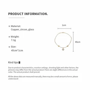 Détails du produit pour un collier avec pendentif fleur plaqué or 18k et dimensions