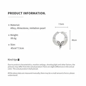 Detaillierte Produktspezifikationen und Abmessungen für die Vintage-Perlen-Schmetterlingskette
