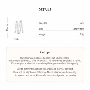 Detailed specifications for white lace ribbon scarf showing 134cm length and lace material.