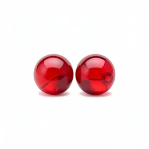Elegant minimalist red translucent resin round stud earrings with silver needles for women