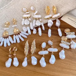 Vintage baroque pearl earrings collection with elegant gold-tone designs