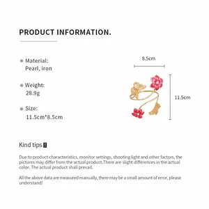 Product detail page showing dimensions for vintage butterfly flower armlet jewelry
