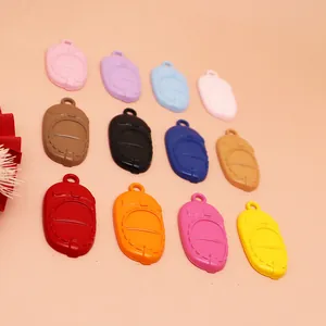 Colorful candy color alloy shoe shaped charms for DIY jewelry making handicraft pendants