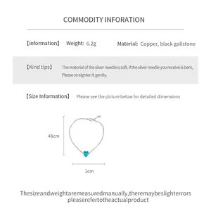 Detailed dimensions and weight specifications for green heart zircon pendant necklace