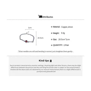 Detailed product specifications for the vintage zircon round bracelet with dimensions