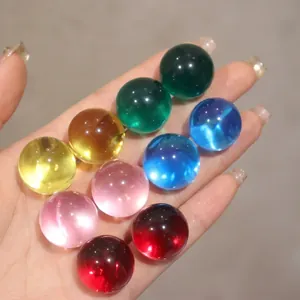 Pendientes de Botón Redondos de Resina Simple Multicolor Textura de Gelatina Poste de Plata Pendientes Coloridos Estilo Dopamina Mujer