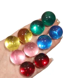 Pendientes redondos de resina de colores con aguja de plata en estilo dopamina