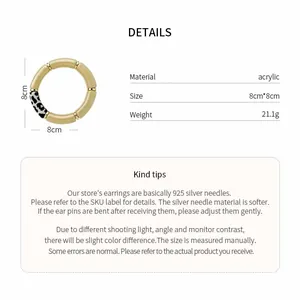 Detailed specifications for retro acrylic leopard print bracelet with size and weight info.