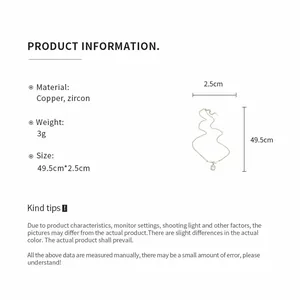 Detailed product specifications for a 14K gold-plated zircon square pendant necklace.