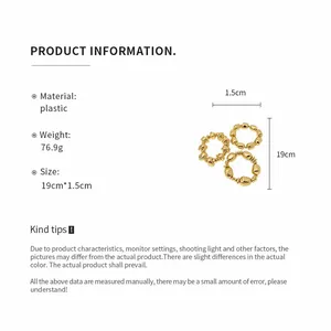 Detailed specs of vintage irregular gold geometric beaded bracelets with dimensions