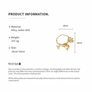 Detailansicht des Blumen-Schmetterlings-Chokers mit 14cm Maßen und Materialinfos