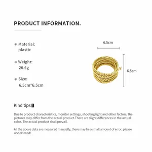 Product details showing weight and size for golden multi-layer beaded wrap bracelet