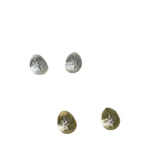 Elegant 18k gold plated droplet zircon stud earrings with textured star motif