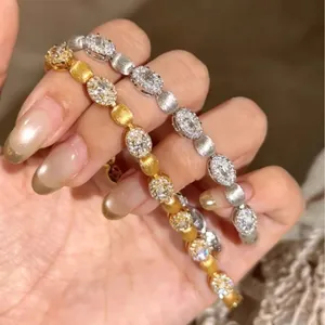 Bracelet Vintage en Cuivre Plaqué Or Zirconia Rouge Ovale Avec Strass Nouveau Style Chinois Chaîne Réglable Bijoux pour Femme