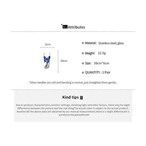 Detailed product attributes showing 39cm length and stainless steel butterfly material.
