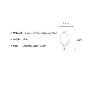 Detailed measurements and material specs for the double-layered star pendant necklace