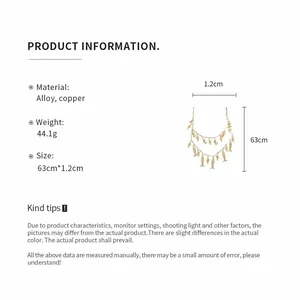 Spécifications détaillées de taille et de matériau pour le collier double couche poisson