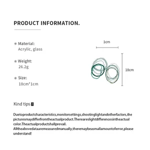 Detailed specification card for 10pcs bohemian beaded bracelets showing material and size info