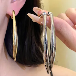 Metallic Water Drop Dangle Earrings With 925 Sterling Silver Earring Post For Women Minimalist Fashion Jewelry Liquid Metal Earrings