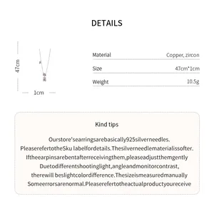 Detailed specs of heart bear zircon pendant necklace with size and material info.