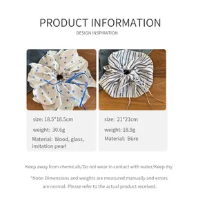 Informations sur les chouchous en tissu surdimensionnés à motifs floraux et à rayures