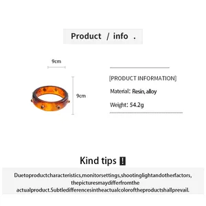 Vintage resin bangle with metal studs detail, 9cm diameter and 54.2g weight specs