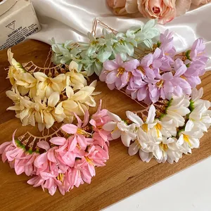 New Chinese Style Fabric Flower Hairpin Ancient Style Handmade Floral Hair Stick For Women Cheongsam Hanfu Hair Accessories