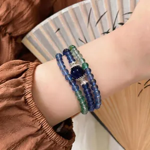 Vintage Ethnic Style Multi-layer Beaded Bracelet For Women Wood And Stone Beads Stackable Handmade Fashion Jewelry Gift