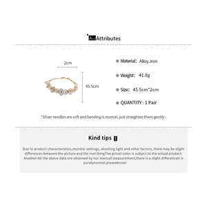 Detailed specification chart for irregular round disc necklace showing size and material.