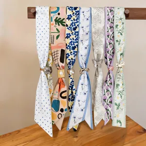 Detailed collection of floral fabric necklaces with decorative resin buckles