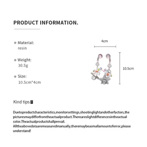 Detailed view of unicorn and star resin earrings with size measurements in cm.