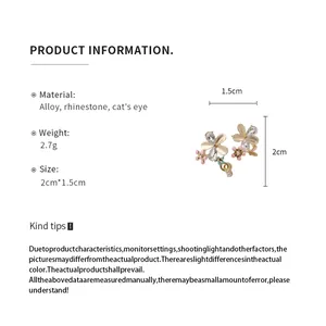 Guida dettagliata a dimensioni e materiali per eleganti orecchini a fiore cat's eye