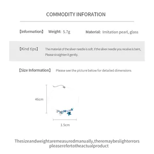 Pagina dettagliata con specifiche dei materiali e dimensioni della collana con perle.