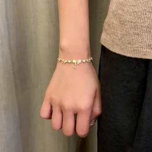 18K Gold Plated Zirconia Bow Star Adjustable Bracelet For Women Elegant Fashion Daily Wear Office Jewelry Hand Chain Gift