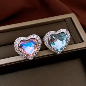 Close-up of vintage heart-shaped open rings with sparkling micro-set cubic zirconia