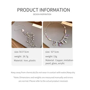 Spécifications détaillées pour les colliers à franges et à perles avec infos sur les matériaux