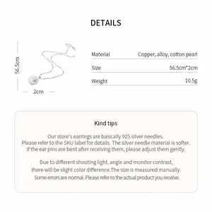 Close-up showing necklace dimensions, material details, weight and helpful product kind tips.