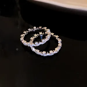 High-definition detail shot of elegant silver lace zircon rings with sparkling gemstones