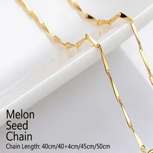 Detail view showing the fine texture of a gold-plated sunflower seed link necklace chain