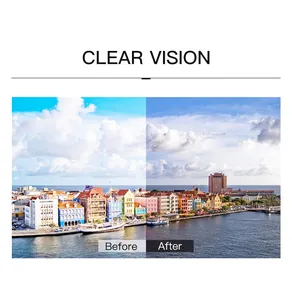 Professional detailed comparison showing the clear vision effect of UV protection sunglasses