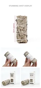 Natural California white sage smudge sticks for air purification and smudging
