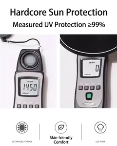 UV protection test showing 99 percent ultraviolet blocking rate for fishing sun hat