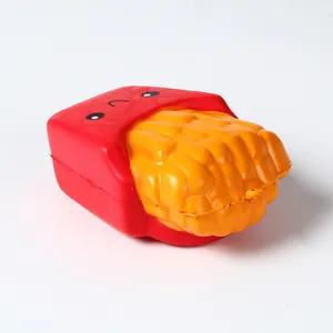 Close-up detail of cute smiling French fries Squishy slow rebound stress relief toy