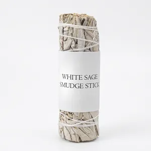 Handmade organic California white sage smudge stick for air purification and cleansing